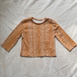 Jessica Simpson Orange and White Baby Shirt 3/6M